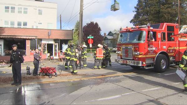 Ballard cafe fire potentially caused by severed gas line explosion