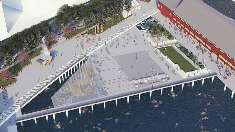 Design for new waterfront park on rebuilt Pier 58.
