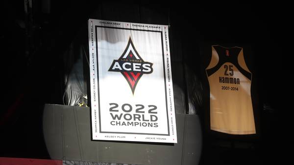 Aces receive their championship rings, raise title banner in Las Vegas