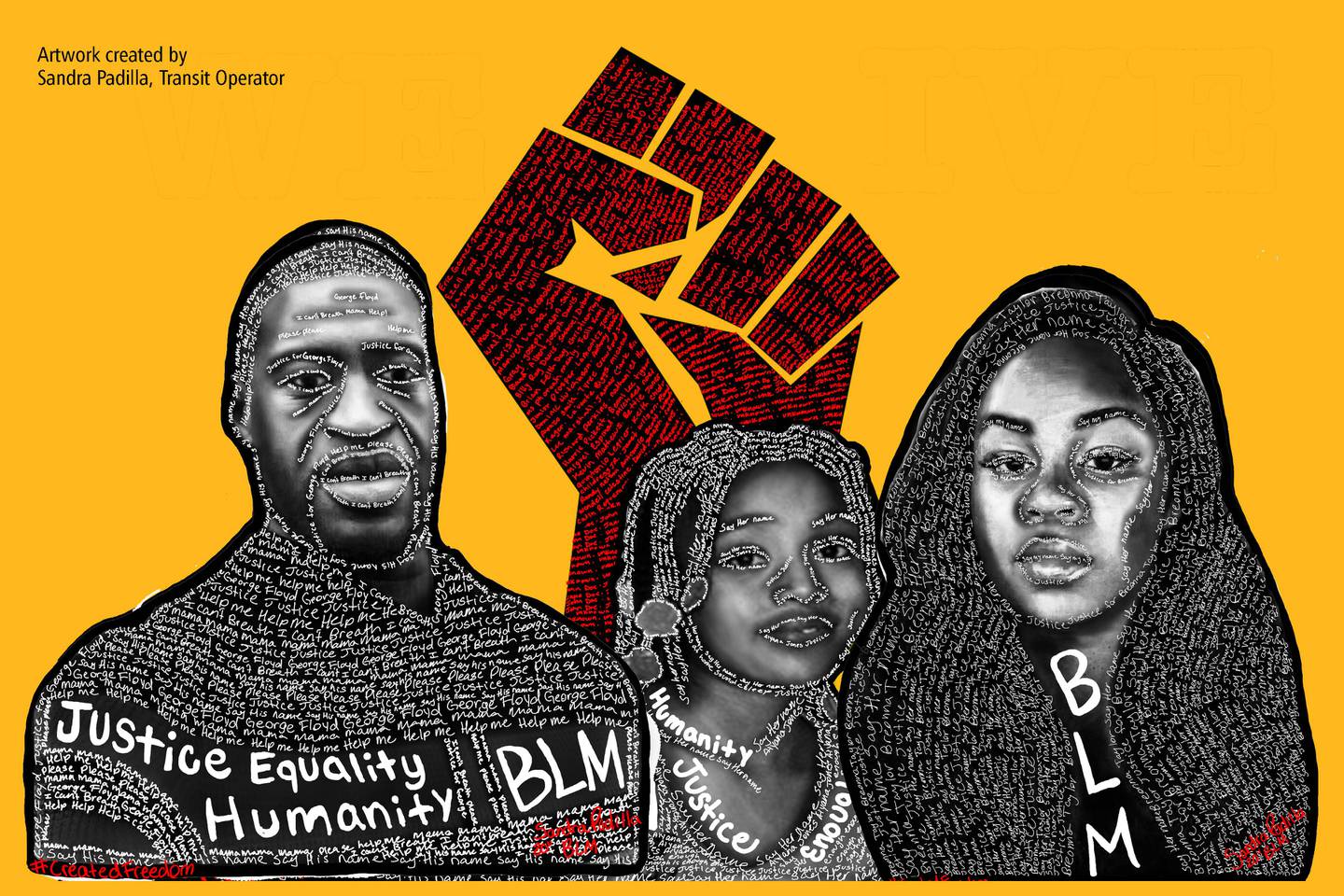 Black Lives Matter art for Metro Transit