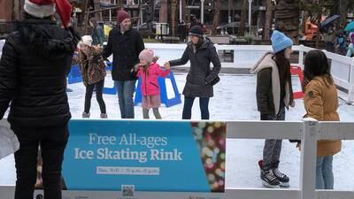 Downtown Association hosts ‘Wintry Weekend Ice Skating Rink’ in Occidental Square