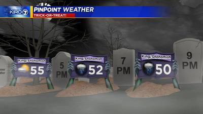 Cold, wet start to the week; pockets of rain predicted for trick-or-treating in some areas