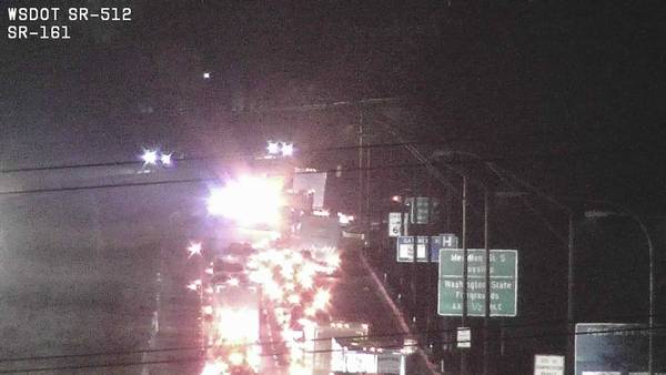 Multi-car crash blocks eastbound SR 512 in Puyallup for hours