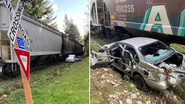 18-year-old driver has close call with train