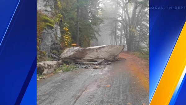 Road closed in Skagit County for large rock slide