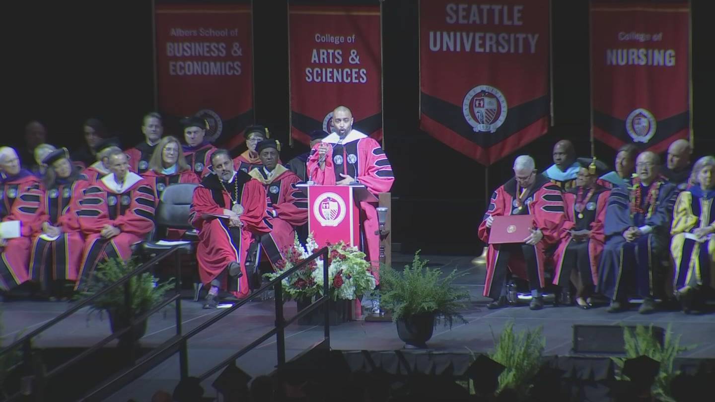 VIDEO Seattle University Commencement with Doug Baldwin KIRO 7 News