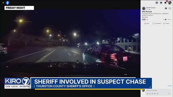 Caught on Video: Thurston County Sheriff Derek Sanders leads suspect pursuit