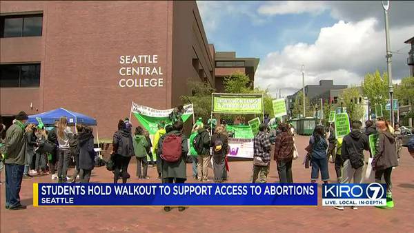 VIDEO: College students hold walkout to support access to abortions
