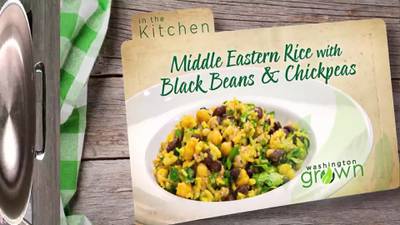 Middle Eastern Rice with Black Beans & Chickpeas