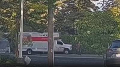 Truck nearly hits man on Bellevue sidewalk