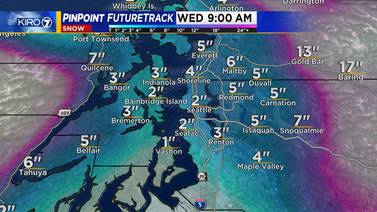 Snow, rain and wind forecast with winter weather advisory for Seattle area