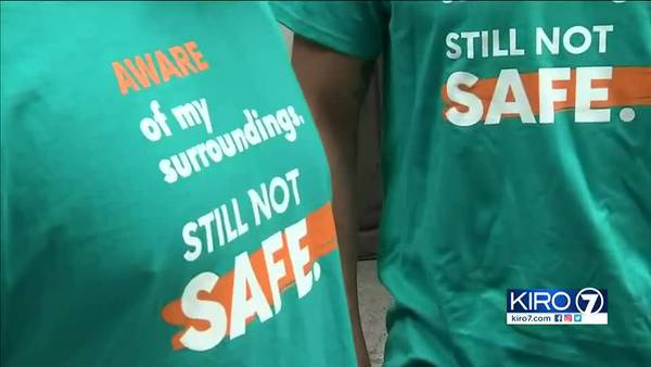Dozens march for safety at King County Courthouse