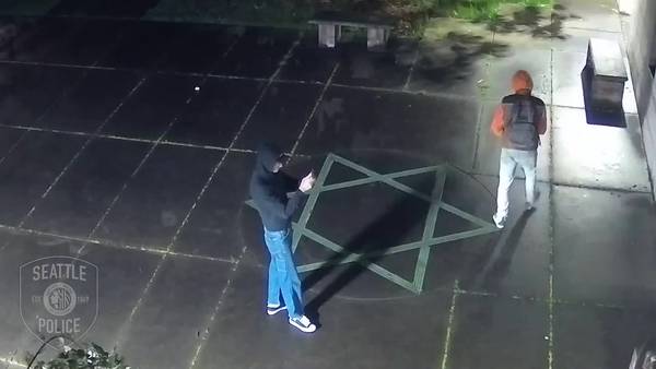 RAW: SPD trying to identify two people that vandalized a Jewish synagogue