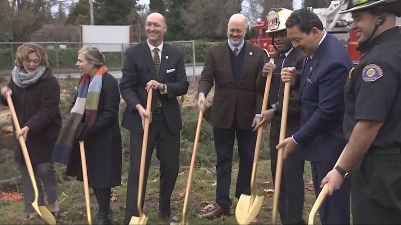 Seattle leaders break ground at the future site of Fire Station 31