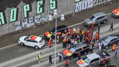 PHOTOS: Protest on northbound I-5 in Seattle