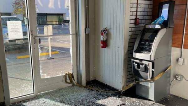 Doors to Tacoma building shattered in failed ATM burglary