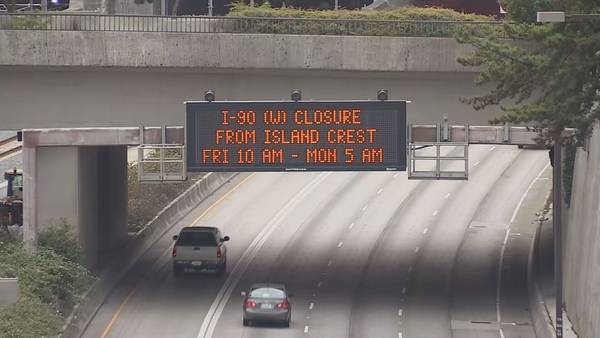 VIDEO: Westbound I-90 bridge to be closed until Monday