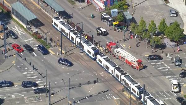 VIDEO: Woman rescued from underneath Link light rail train in Seattle