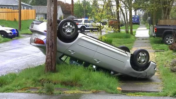 Rolling shootout in Tacoma ends with crash, one injury