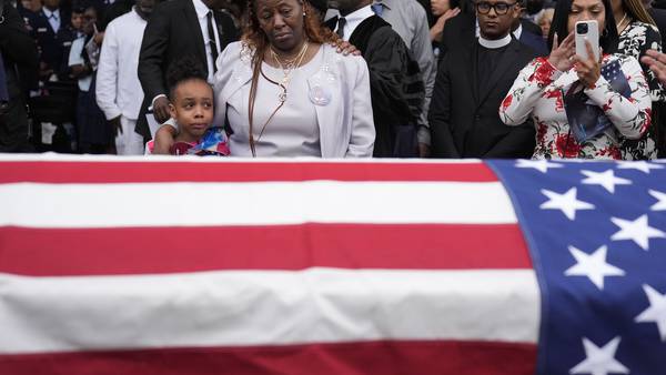 Hundreds pack funeral for Roger Fortson, the Black airman killed in his home by a Florida deputy
