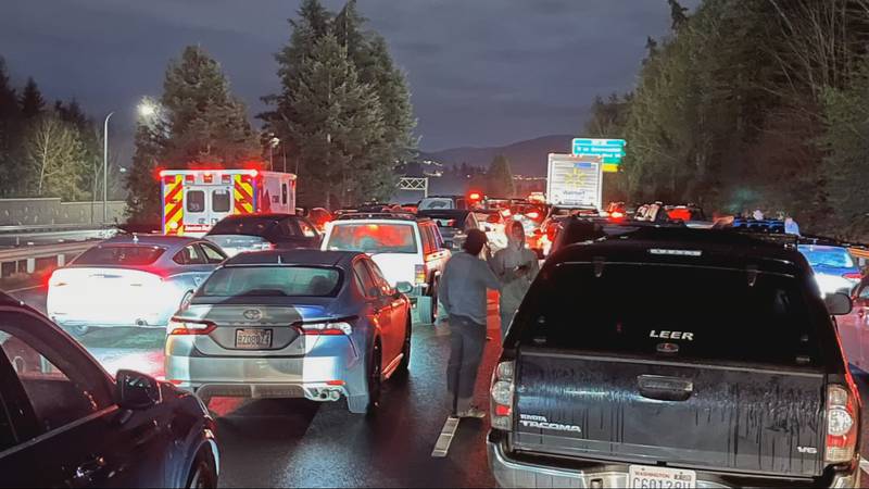 One person was killed when they were hit by a car on eastbound Interstate 90 near West Lake Sammamish Parkway in Bellevue late Wednesday.