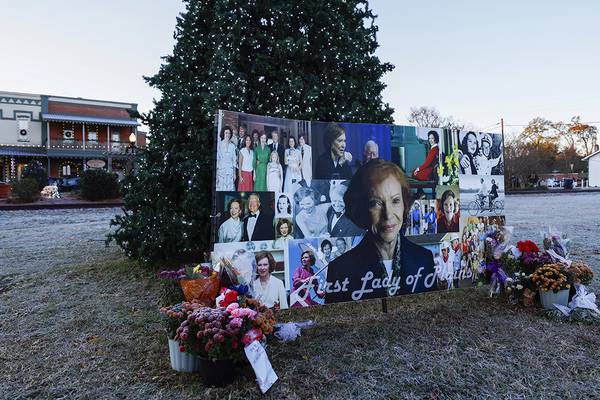 Photos: Mourners gather for Rosalynn Carter’s funeral in Plains, Georgia