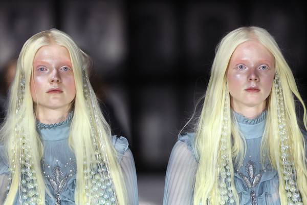 Photos: Identical twins strut down the catwalk at Gucci 'Twinsburg' Fashion Show