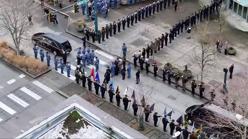 Procession for fallen Trooper Christopher Gadd