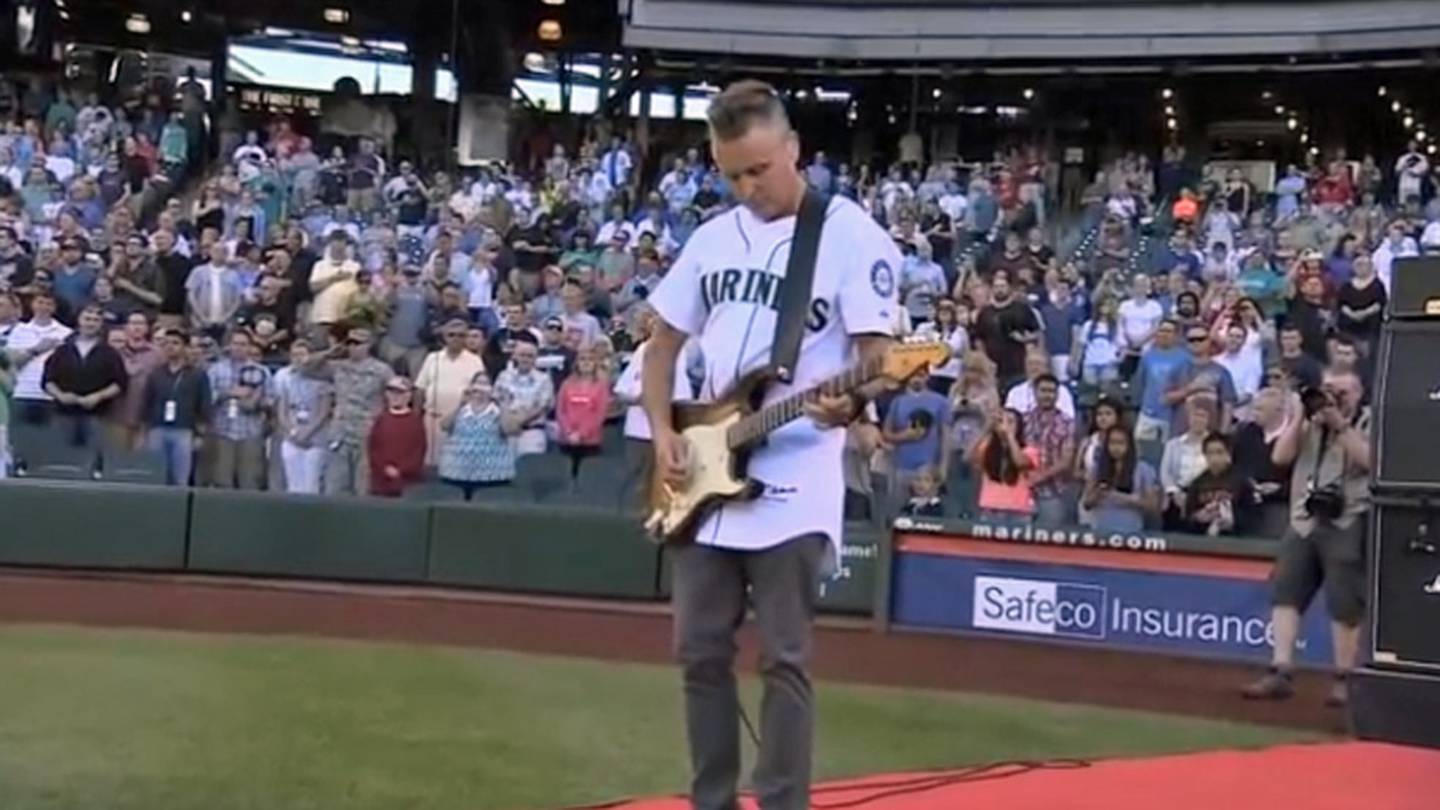 Pearl Jam Guitarist Mike McCready Performs National Anthem At Seattle  Mariners' Home Opener