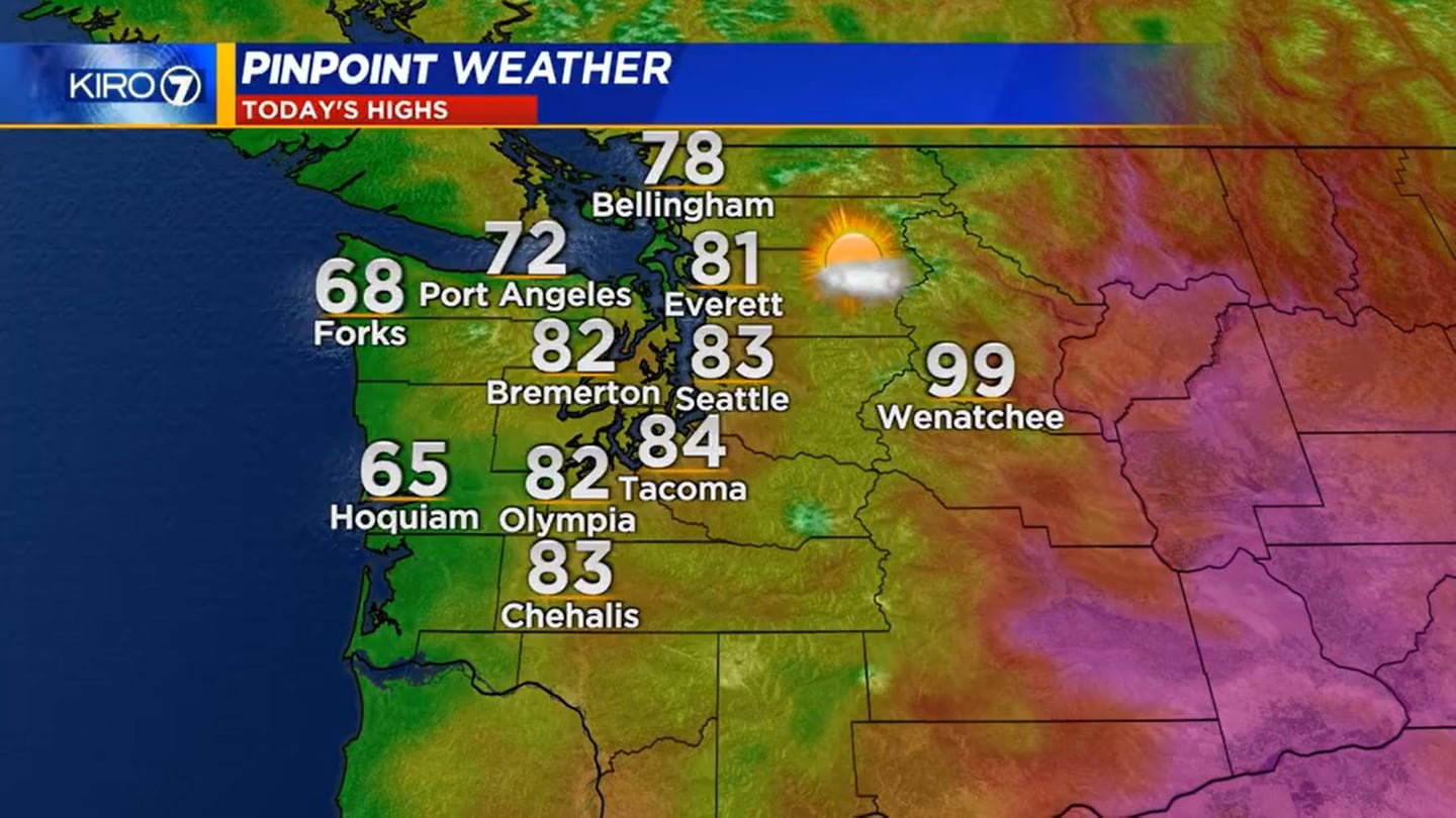Temperatures expected to cool across western Washington this week