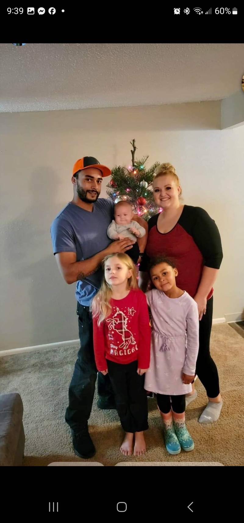 Sam Denney and her family at Christmas.