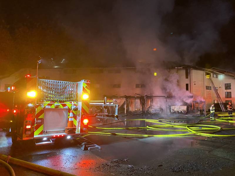 Dozens of people were displaced after a 3-alarm fire ripped through an apartment building late Sunday night in Auburn. (11-7-21)