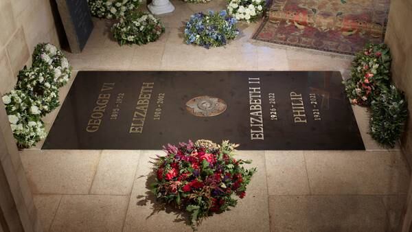 Queen Elizabeth II dies: Photo released of ledger stone installed at final resting place
