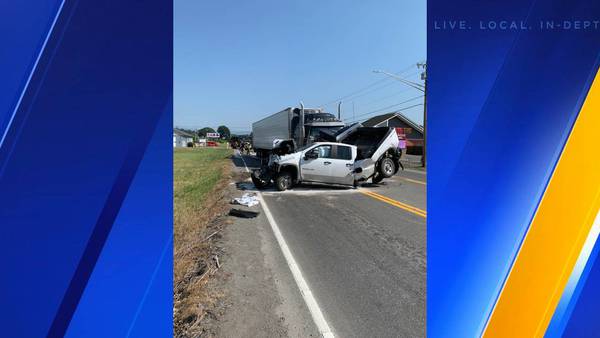 Three-car crash involving 2 semis blocking SR-530 near Smokey Point