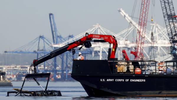 Baltimore port to open deeper channel, enabling some cargo ships to pass after bridge collapse