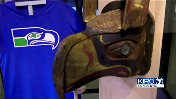 First Nations mask inspired original Seahawks logo