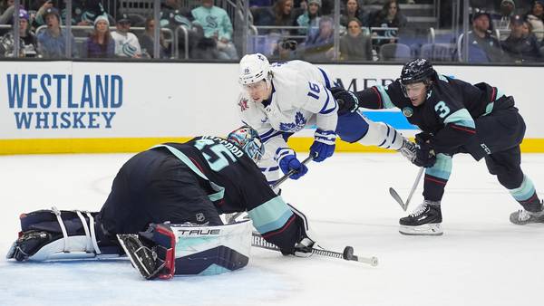Losing streak continues as Maple Leafs top Kraken 3-1