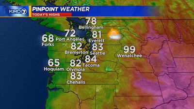 Temperatures expected to cool across western Washington this week