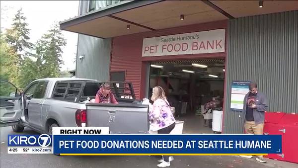 VIDEO: Pet food donations needed at Seattle Humane Society