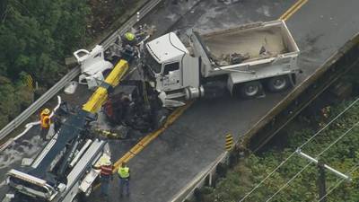 PHOTOS: Dump truck crash on US 2 near Gold Bar