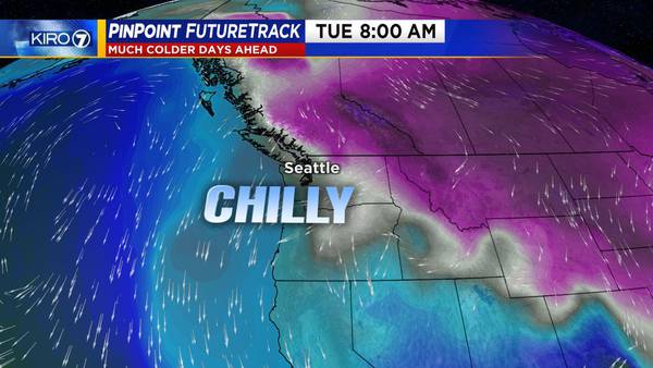 Colder air moves in Monday morning
