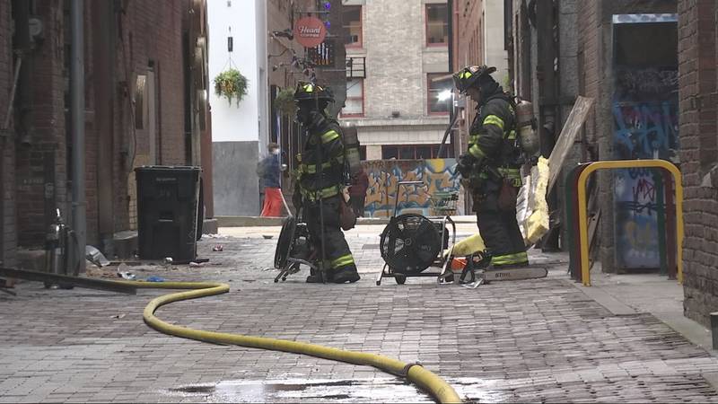 A fire at a Pioneer Square art gallery on Friday morning