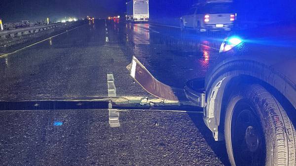 Damaged expansion joint on northbound I-5 in Arlington caused traffic backup