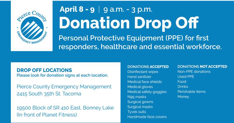Pierce County PPE donation drive