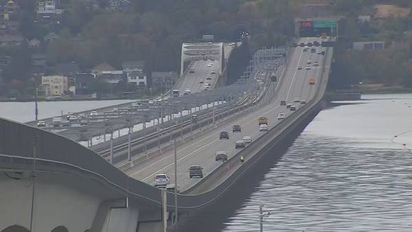 VIDEO: Westbound I-90 bridge to Seattle closed through weekend