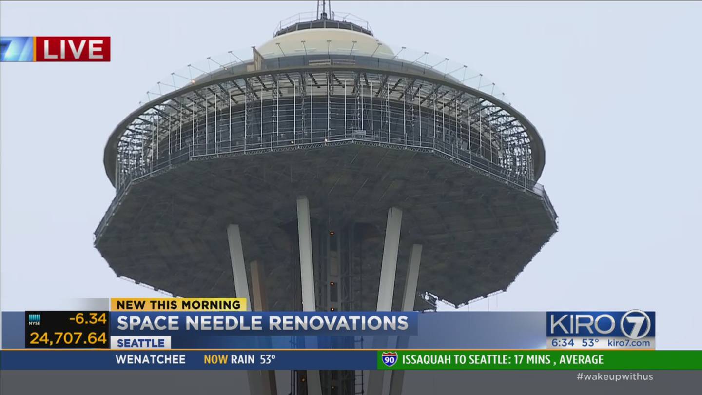 Seattle Space Needle renovation nears completion KIRO 7 News Seattle