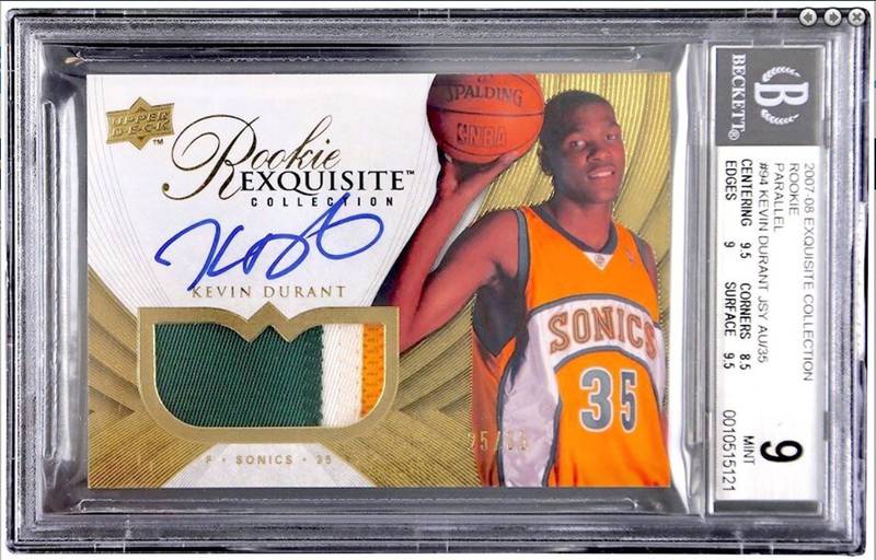 2007-08 Kevin Durant SuperSonics Rookie of the Year card