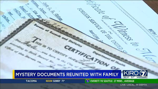 VIDEO: Mystery documents reunited with family