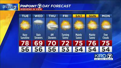 KIRO 7 PinPoint Weather video for Mon. evening