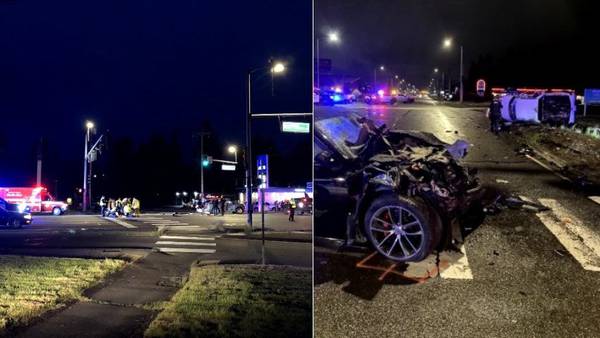 VIDEO: Lacey crashes send 5 people to hospitals
